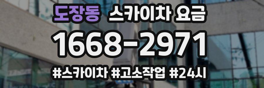 도장동 스카이차 요금