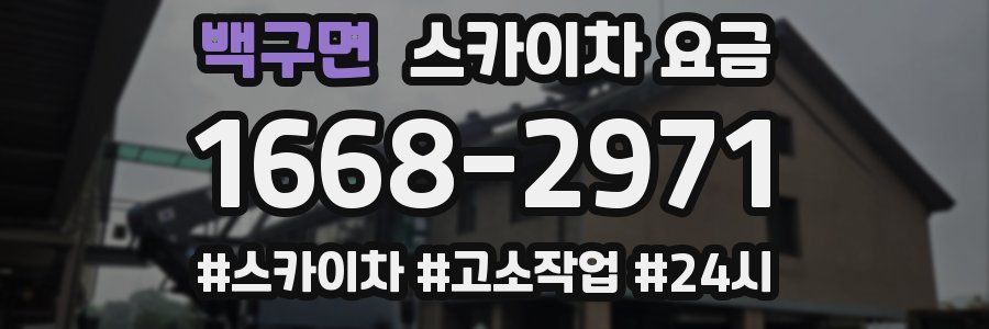 백구면 스카이차 요금