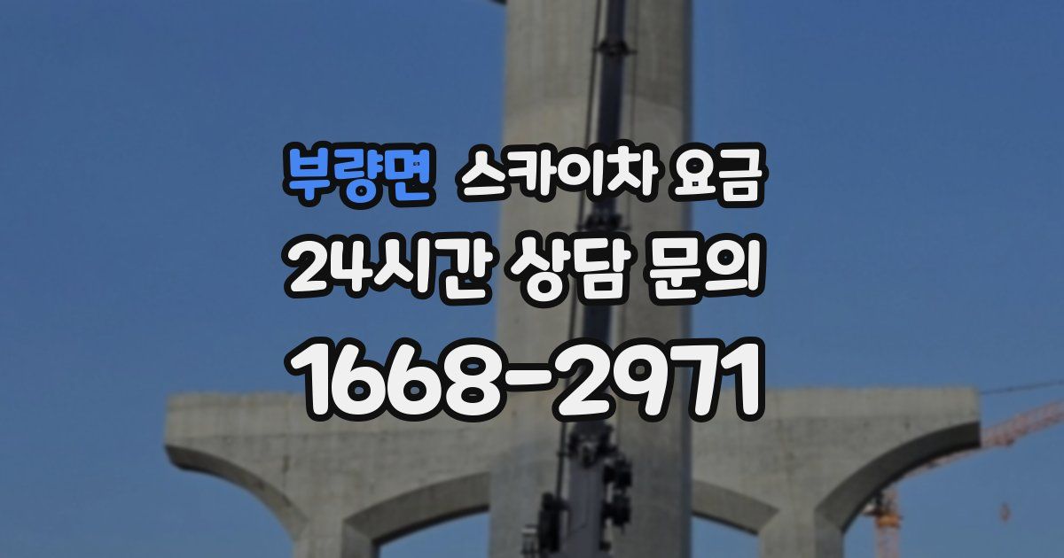 부량면 스카이차 요금