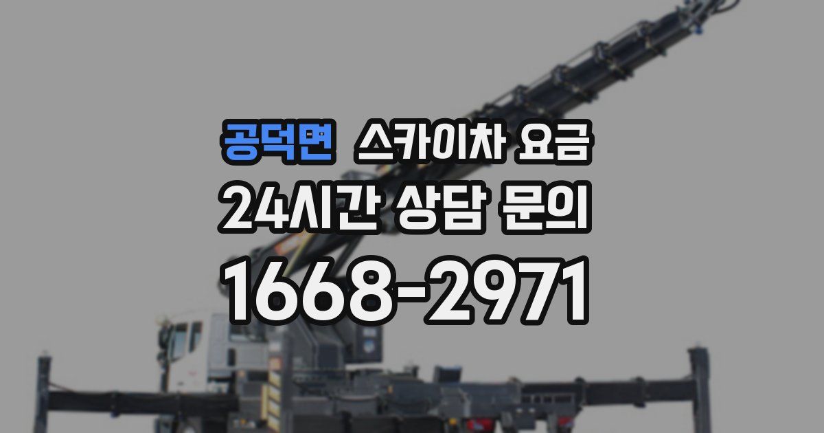 공덕면 스카이차 요금