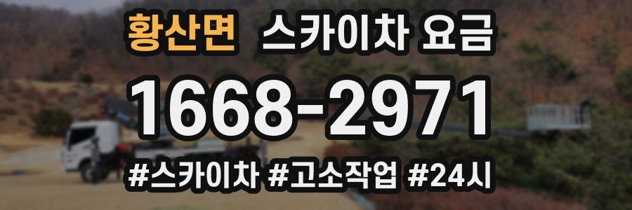 황산면 스카이차 요금