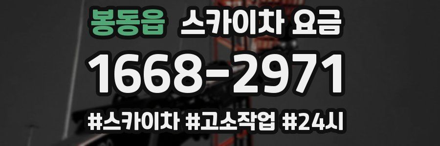 봉동읍 스카이차 요금