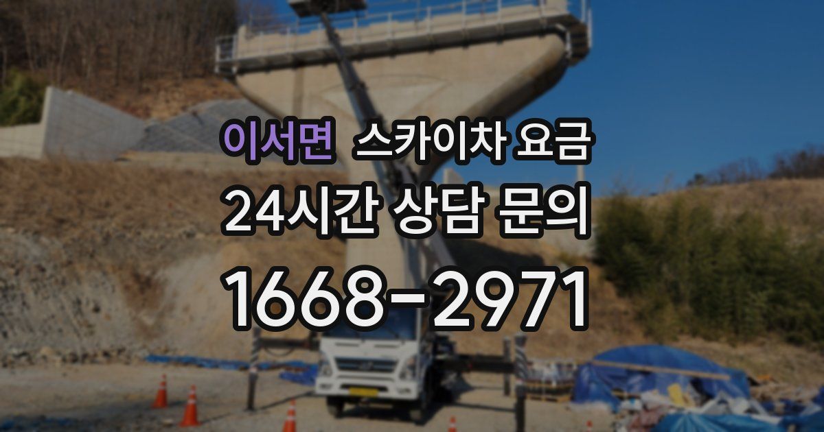 이서면 스카이차 요금