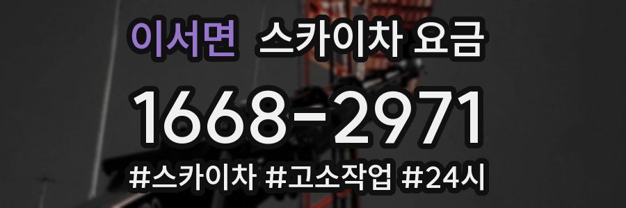 이서면 스카이차 요금
