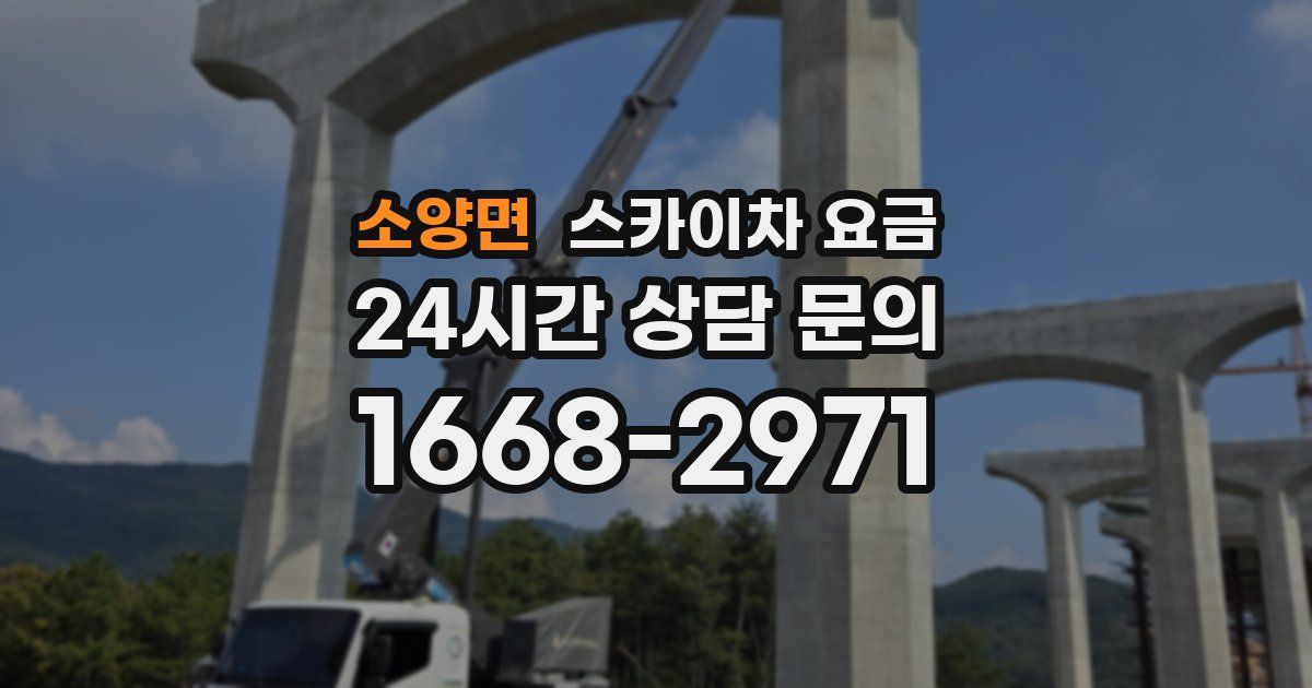 소양면 스카이차 요금