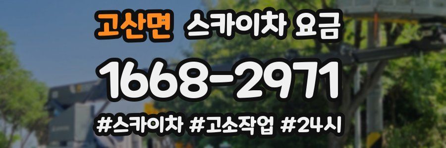 고산면 스카이차 요금