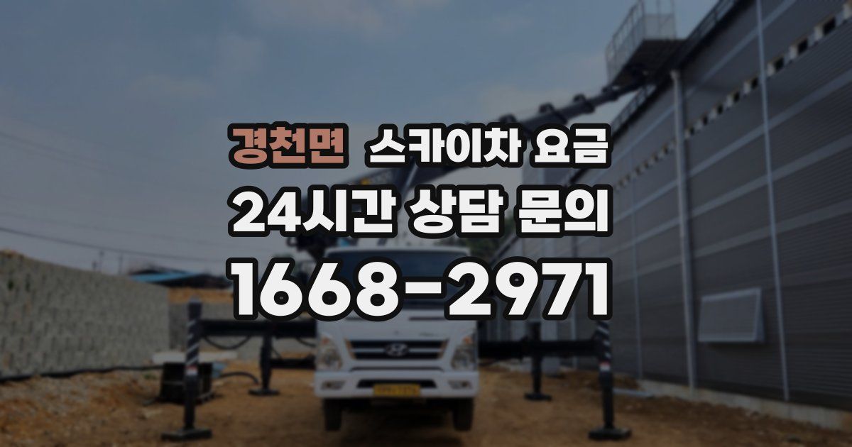 경천면 스카이차 요금