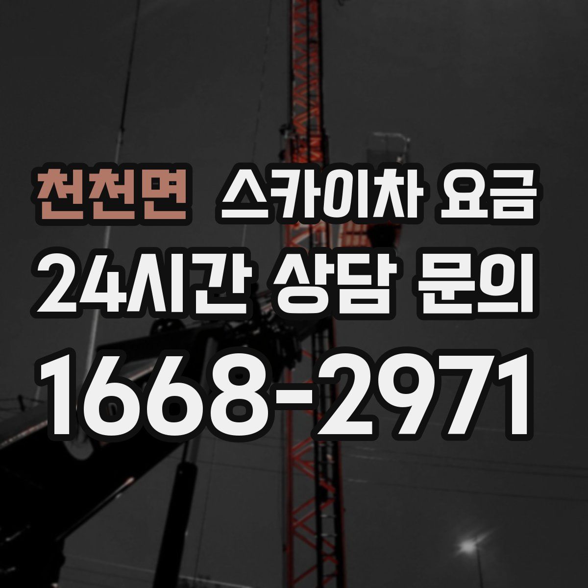 천천면 스카이차 요금