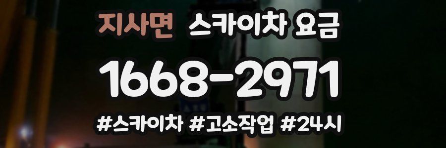 지사면 스카이차 요금