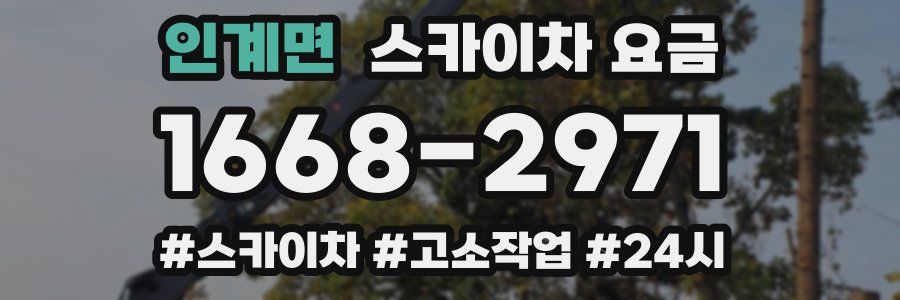 인계면 스카이차 요금