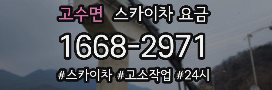 고수면 스카이차 요금
