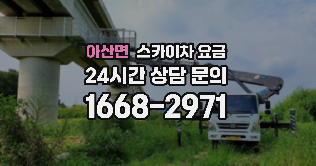 아산면 스카이차 요금