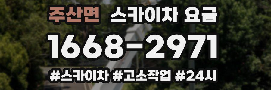 주산면 스카이차 요금