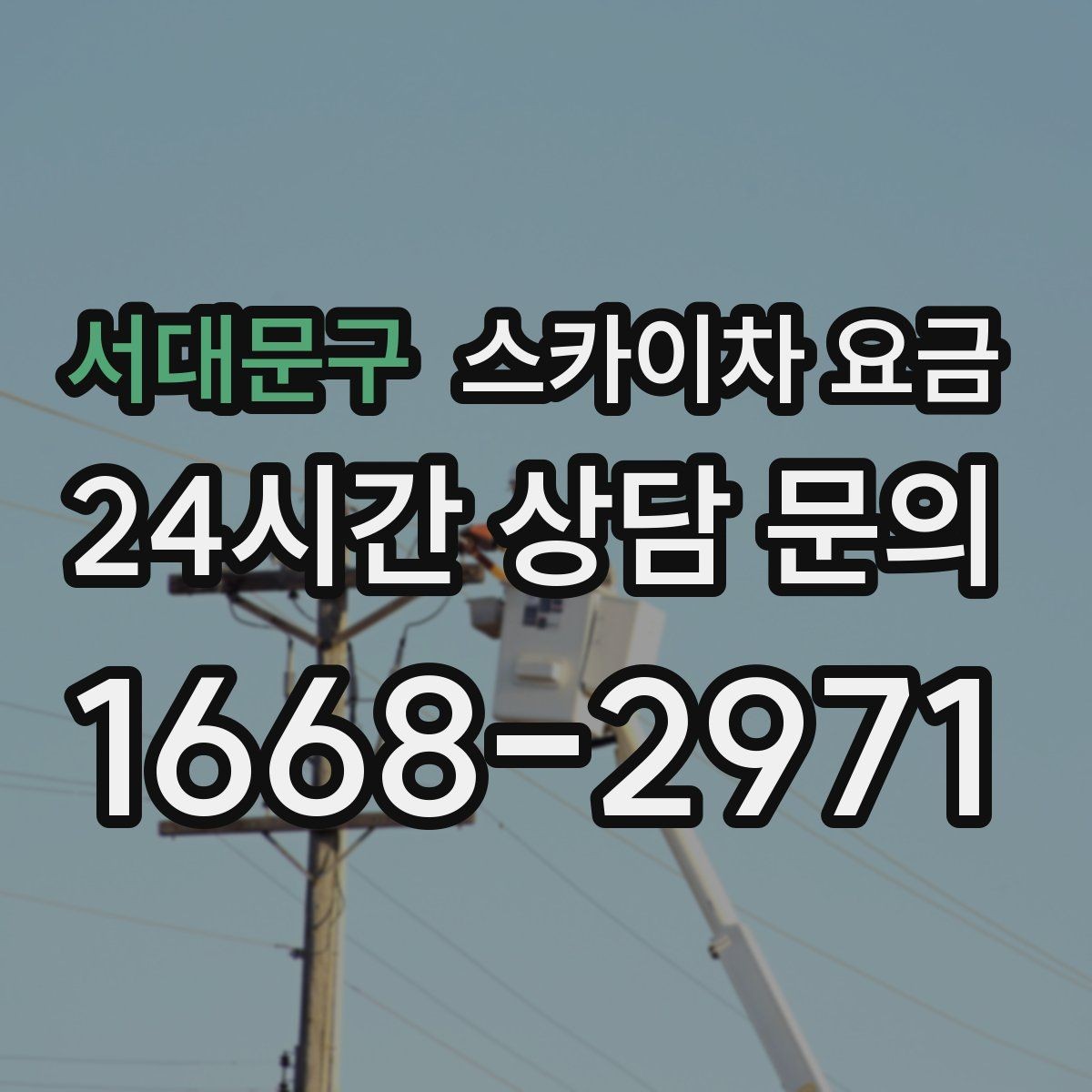 서대문구 스카이차 요금 가지치기 작업은 바람이 변수인 이유