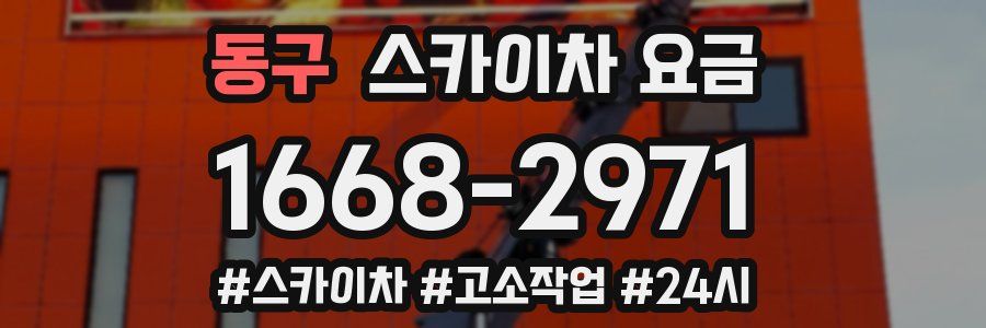 동구 스카이차 요금