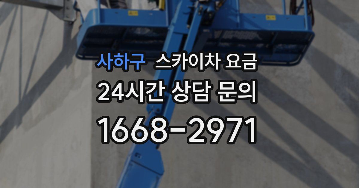 사하구 스카이차 요금