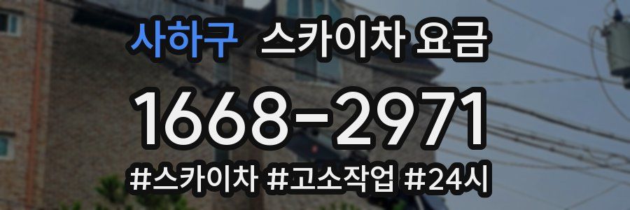 사하구 스카이차 요금
