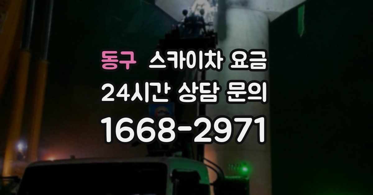 동구 스카이차 요금