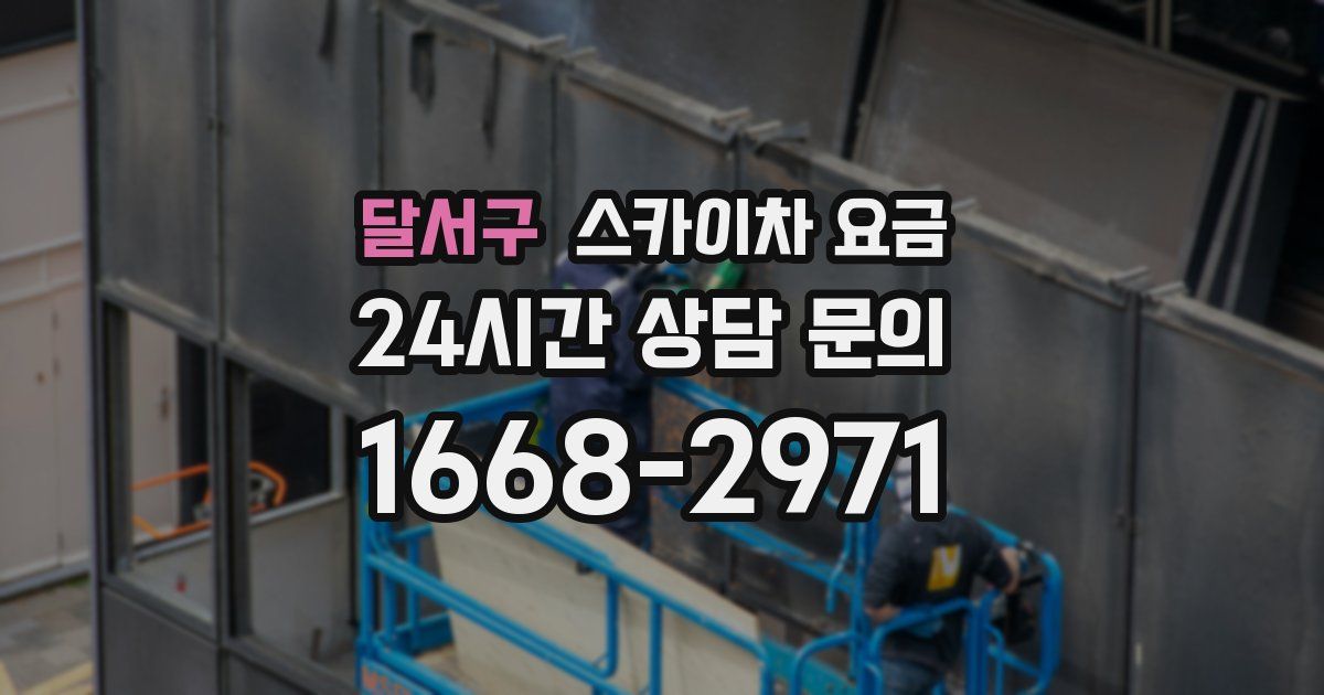 달서구 스카이차 요금