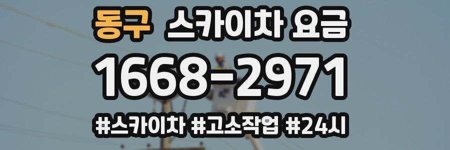 동구 스카이차 요금