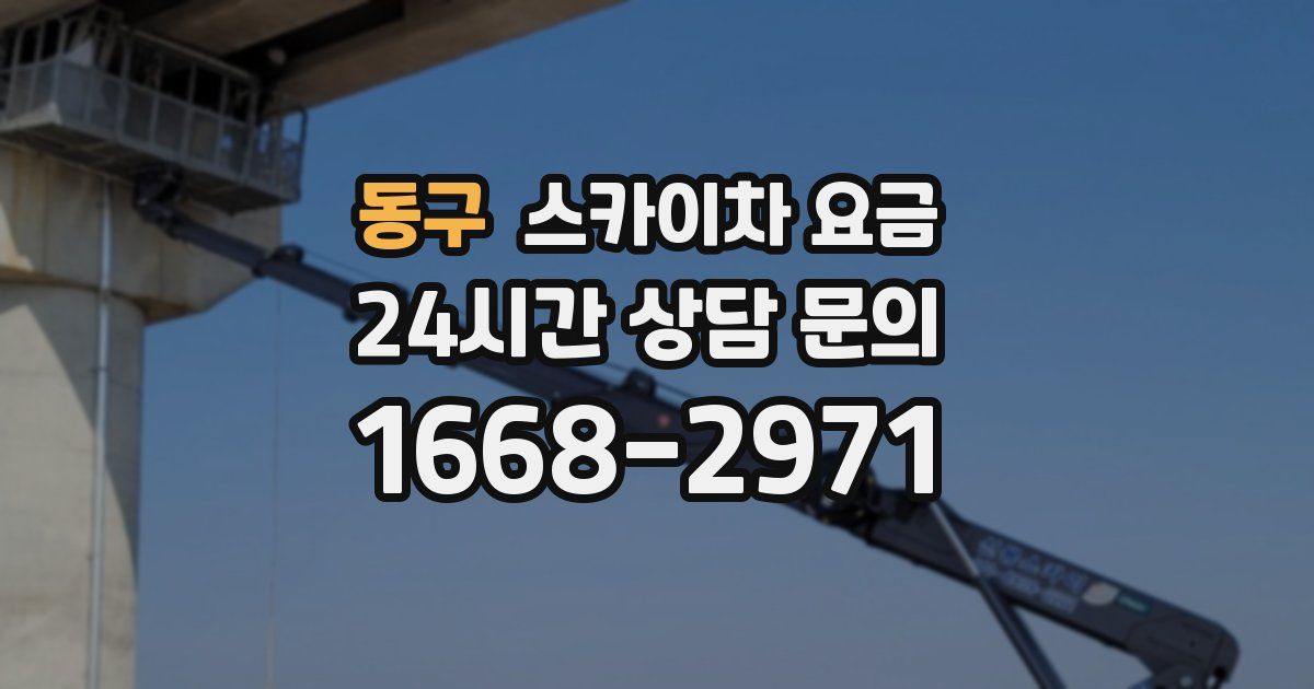 동구 스카이차 요금