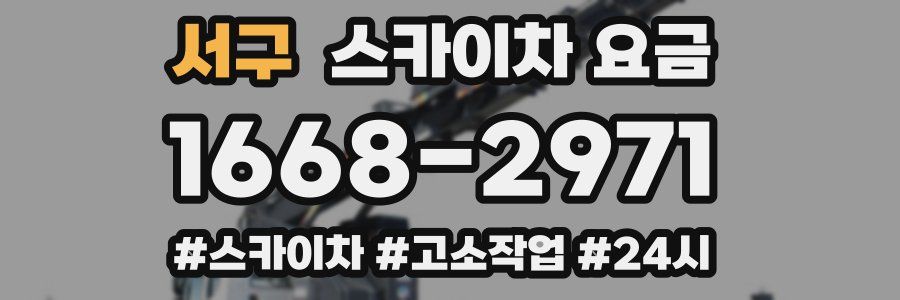 서구 스카이차 요금