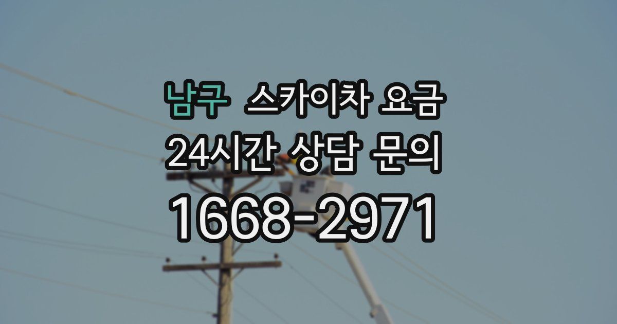남구 스카이차 요금