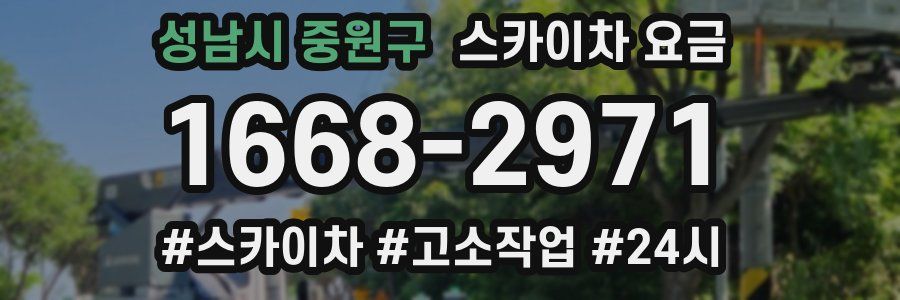성남시 중원구 스카이차 요금