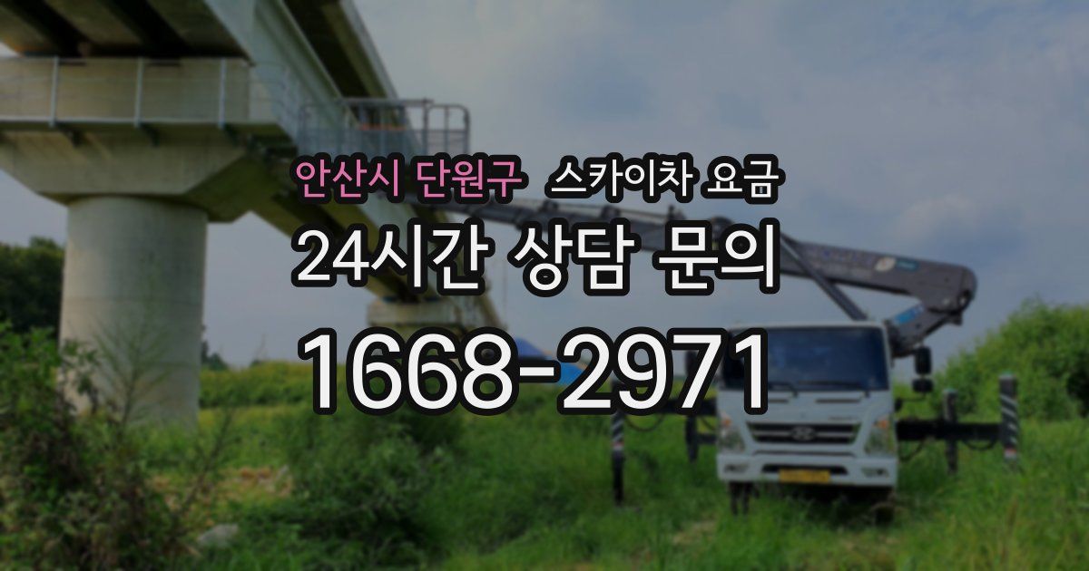 안산시 단원구 스카이차 요금