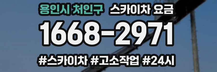용인시 처인구 스카이차 요금