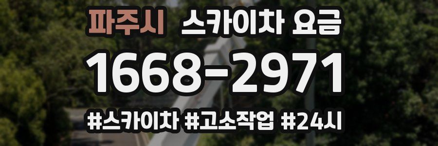 파주시 스카이차 요금