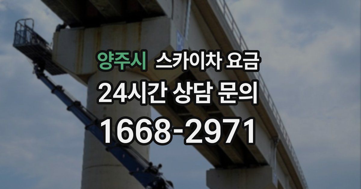 양주시 스카이차 요금