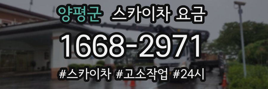 양평군 스카이차 요금