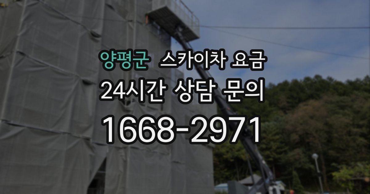 양평군 스카이차 요금