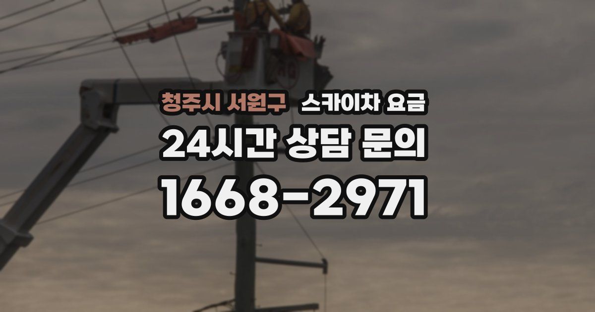 청주시 서원구 스카이차 요금
