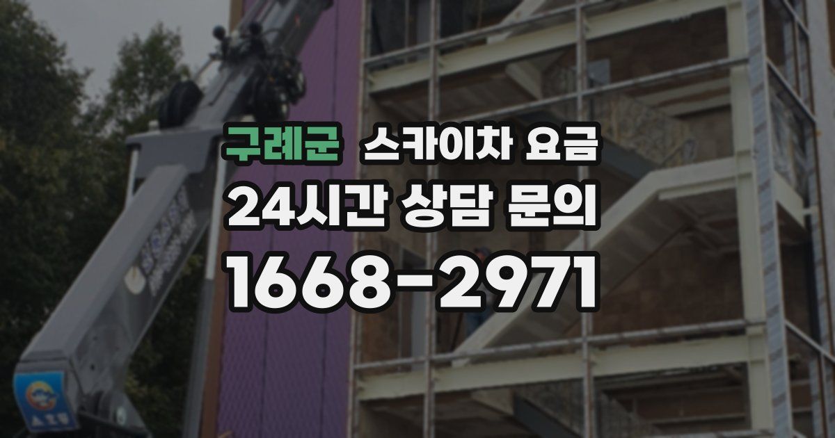 구례군 스카이차 요금