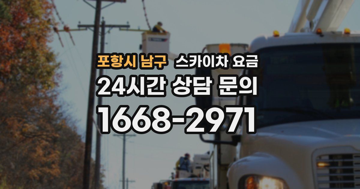 포항시 남구 스카이차 요금