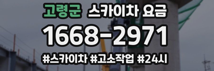 고령군 스카이차 요금