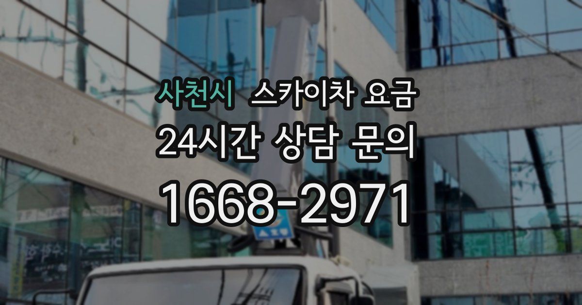 사천시 스카이차 요금