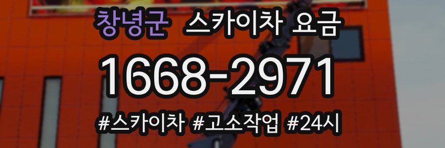 창녕군 스카이차 요금