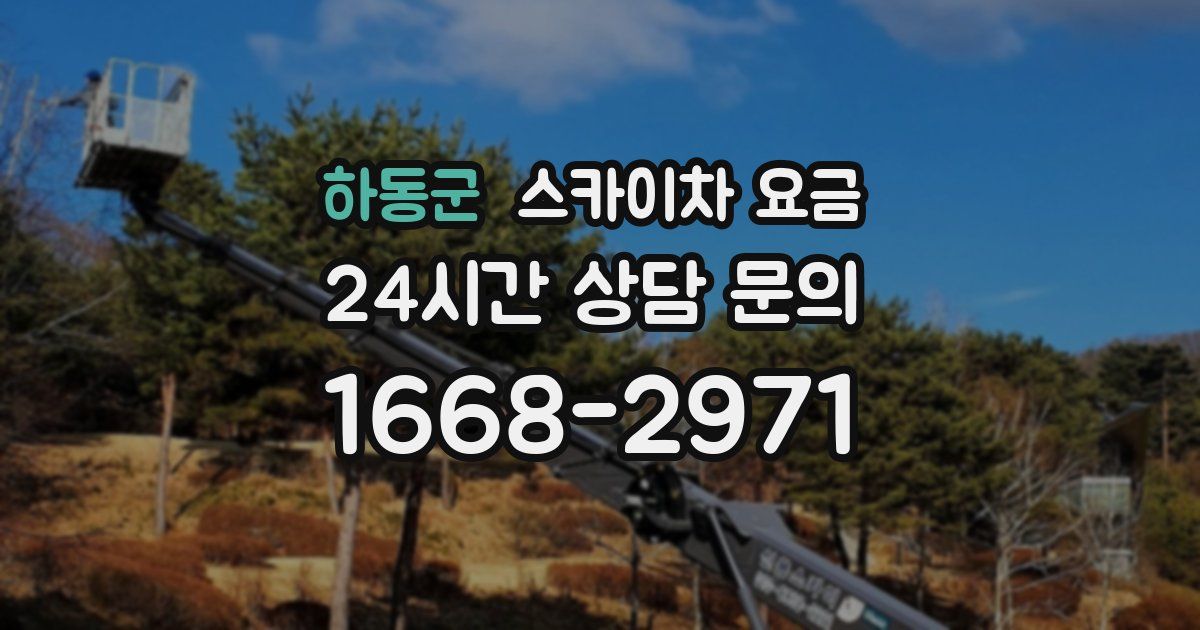 하동군 스카이차 요금