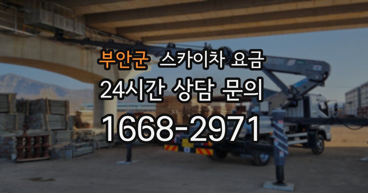 부안군 스카이차 요금
