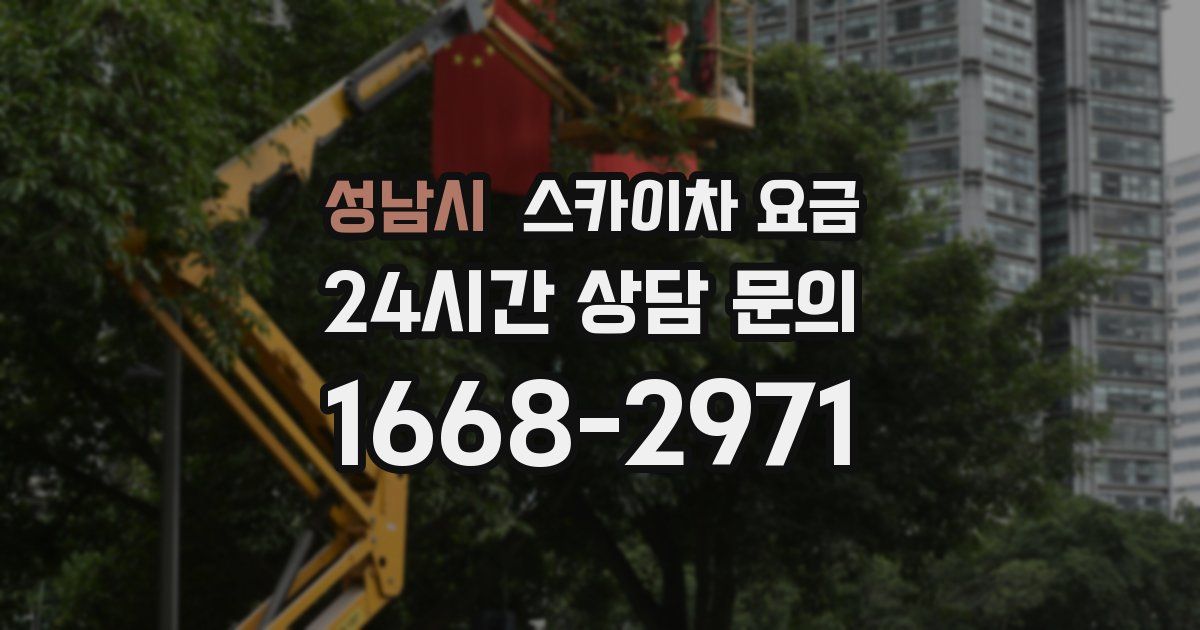 성남시 스카이차 요금