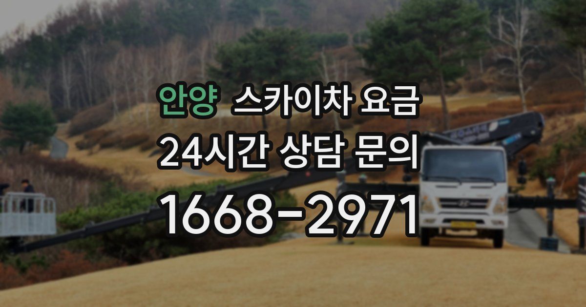 안양 스카이차 요금