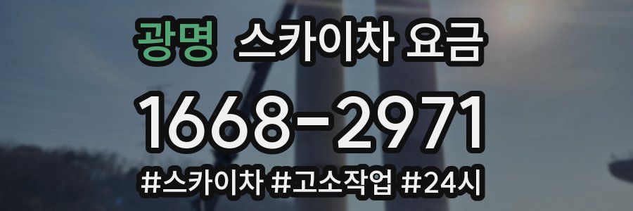 광명 스카이차 요금