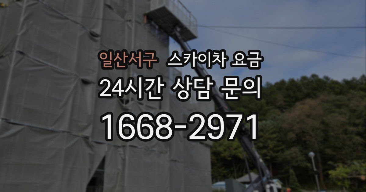 일산서구 스카이차 요금