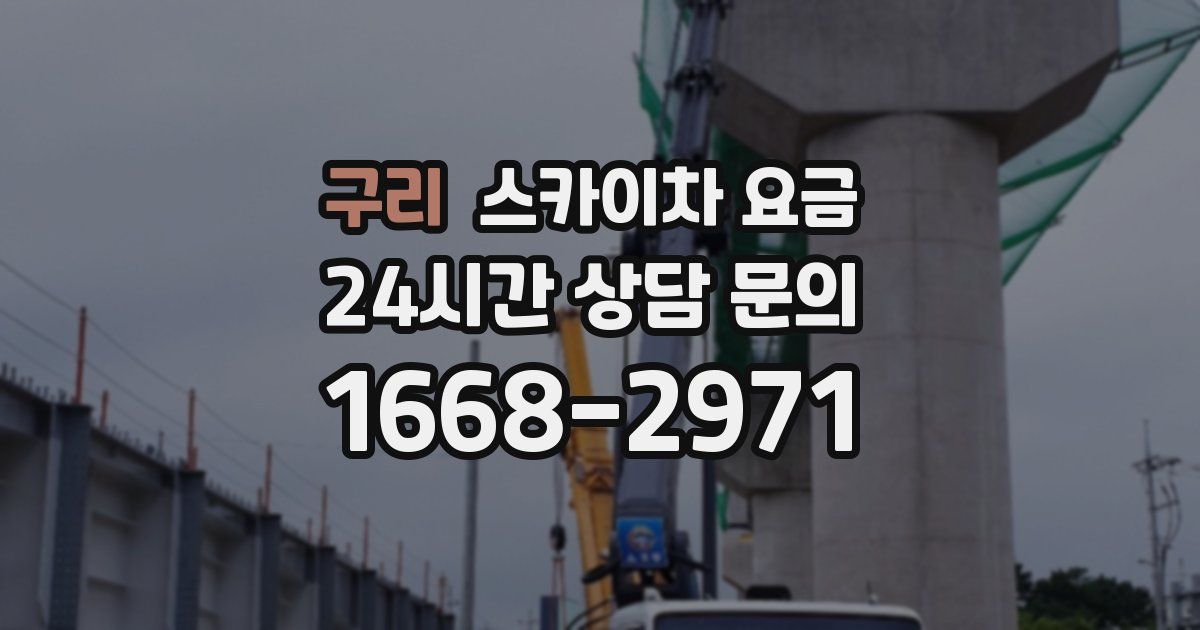 구리 스카이차 요금