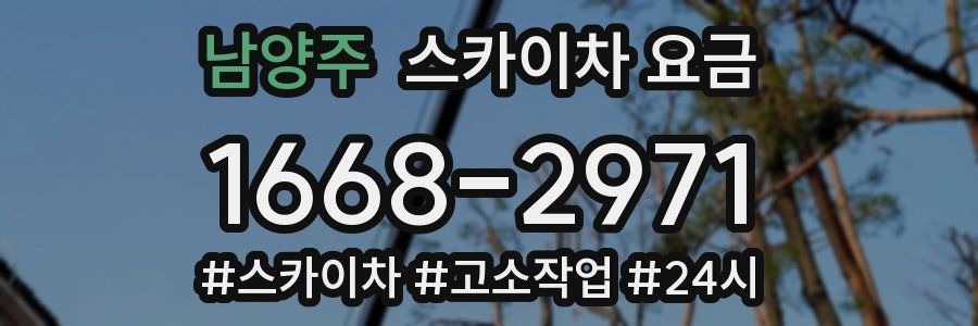 남양주 스카이차 요금