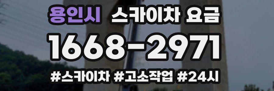 용인시 스카이차 요금