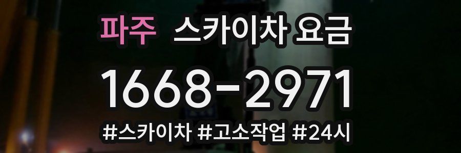 파주 스카이차 요금